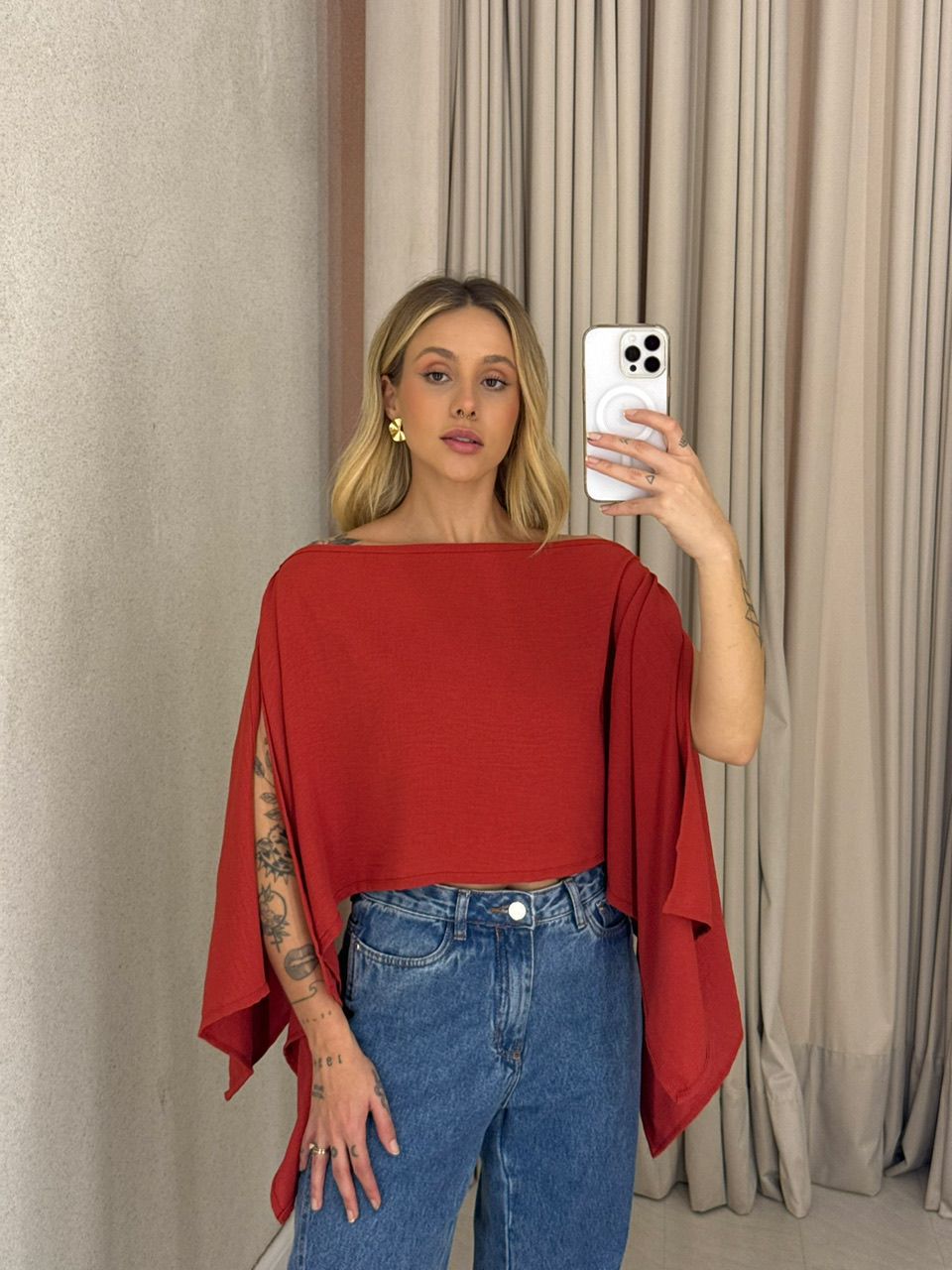 CROPPED BRUNA CAPA TELHA - 0063570180 - CAROLLA FERRARO