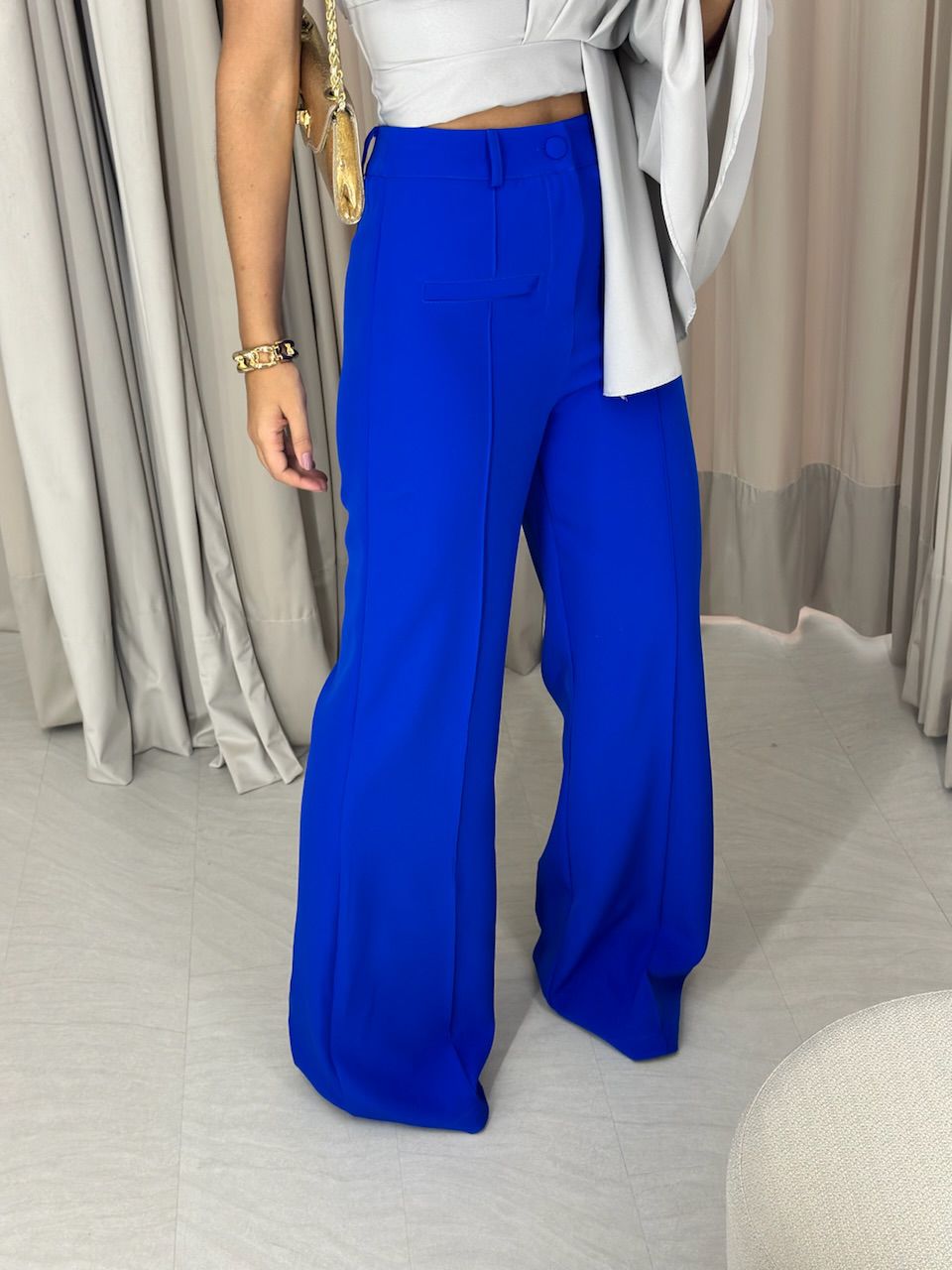 CALÇA NÁDIA PANTALONA AZUL