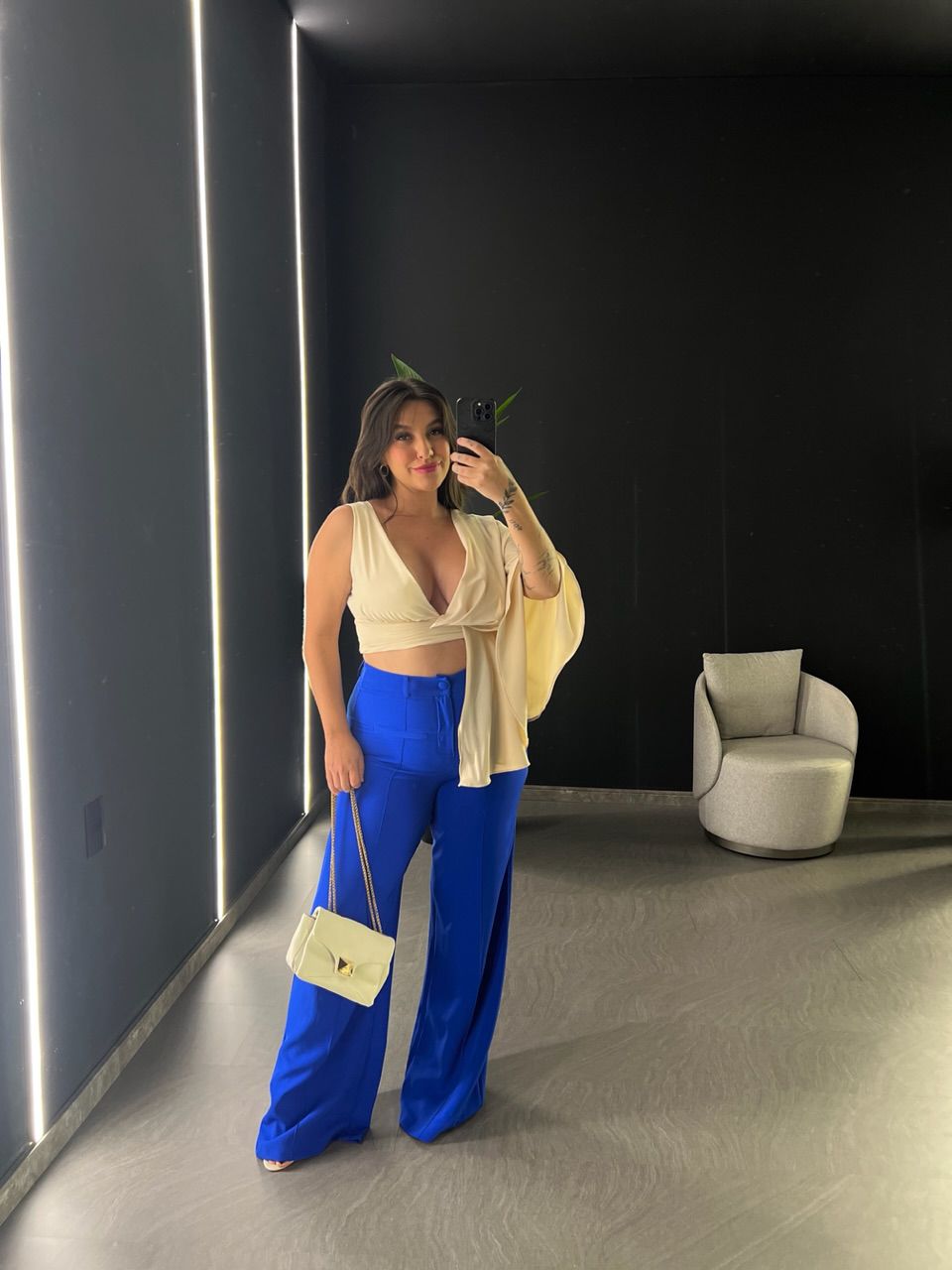 CALÇA NÁDIA PANTALONA AZUL