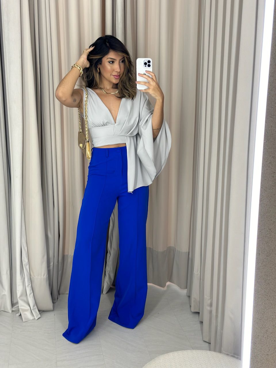 CALÇA NÁDIA PANTALONA AZUL