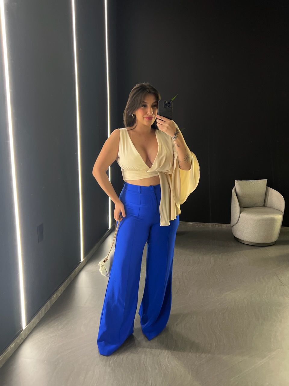 CALÇA NÁDIA PANTALONA AZUL