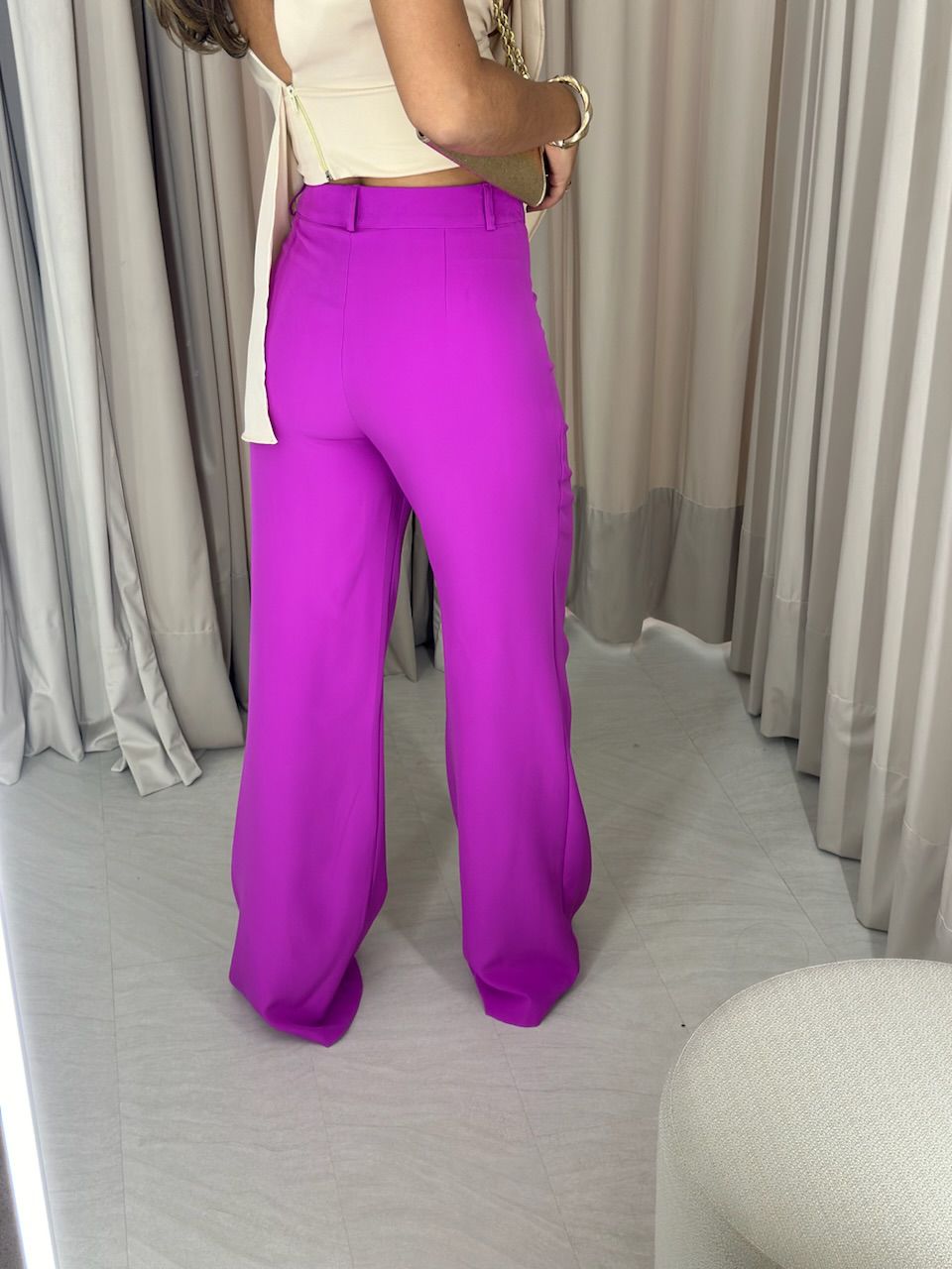 CALÇA NÁDIA PANTALONA FUCSIA