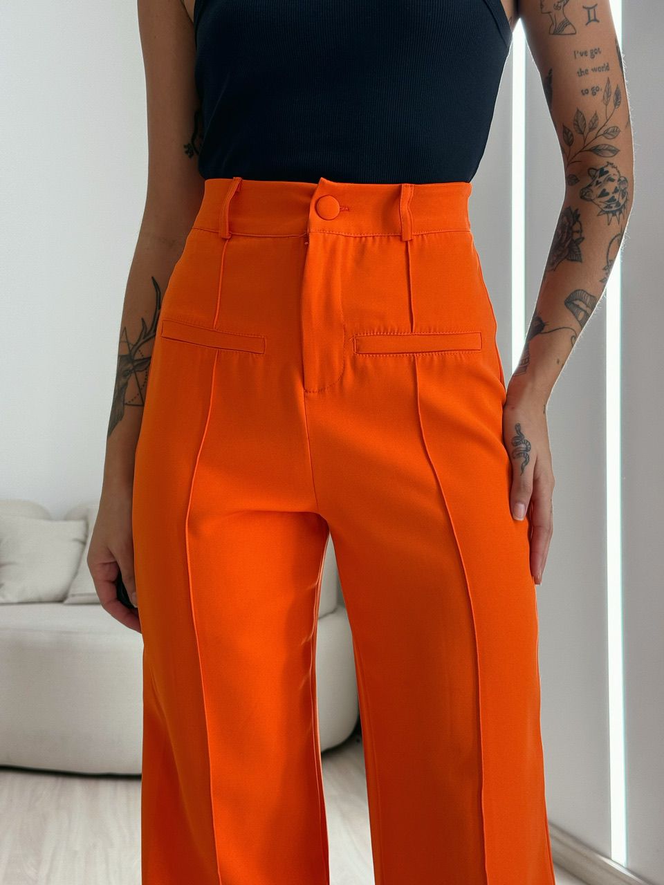 CALÇA NÁDIA PANTALONA LARANJA