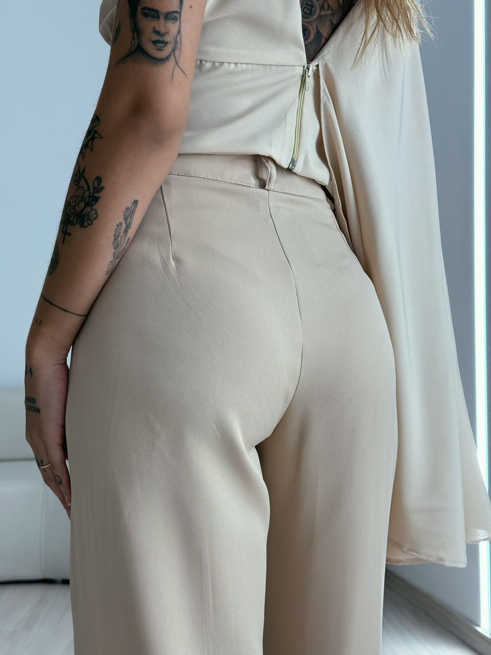 CALÇA NÁDIA PANTALONA MARFIM