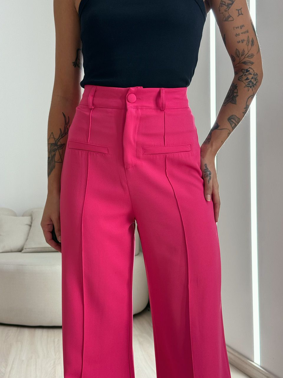 CALÇA NÁDIA PANTALONA PINK