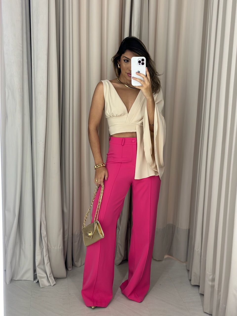 CALÇA NÁDIA PANTALONA PINK