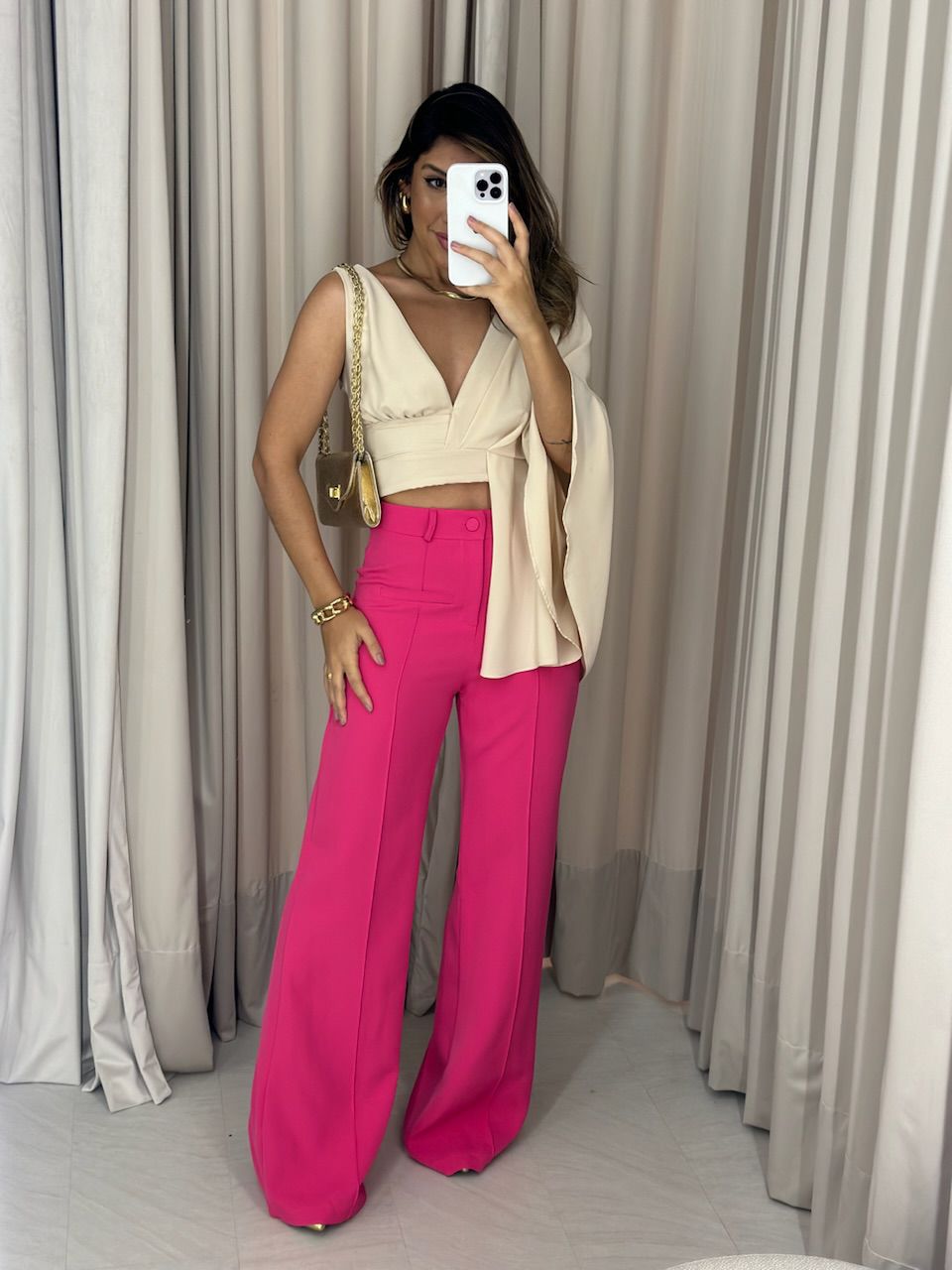 CALÇA NÁDIA PANTALONA PINK
