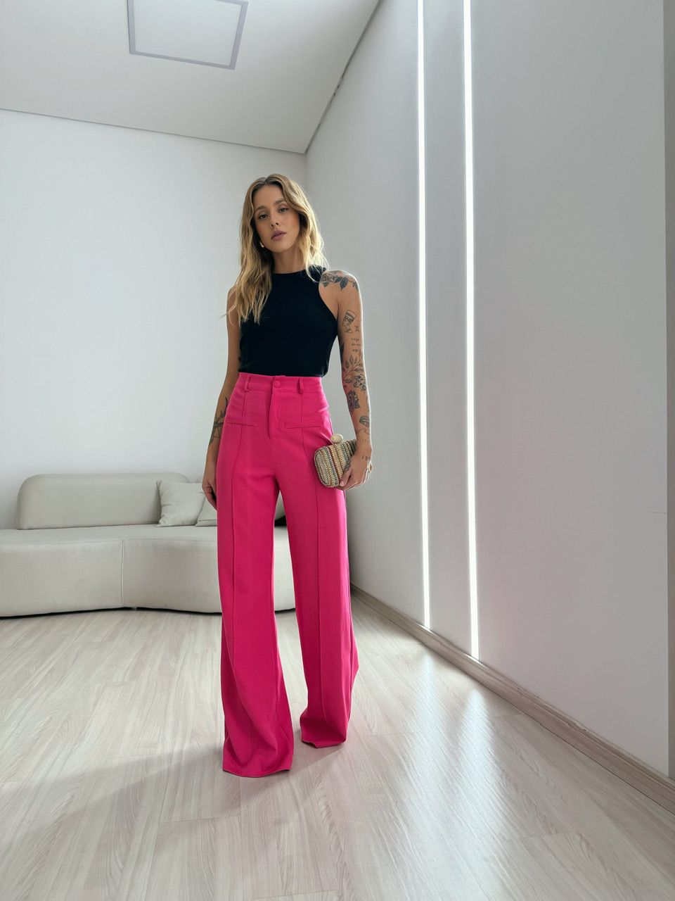 CALÇA NÁDIA PANTALONA PINK