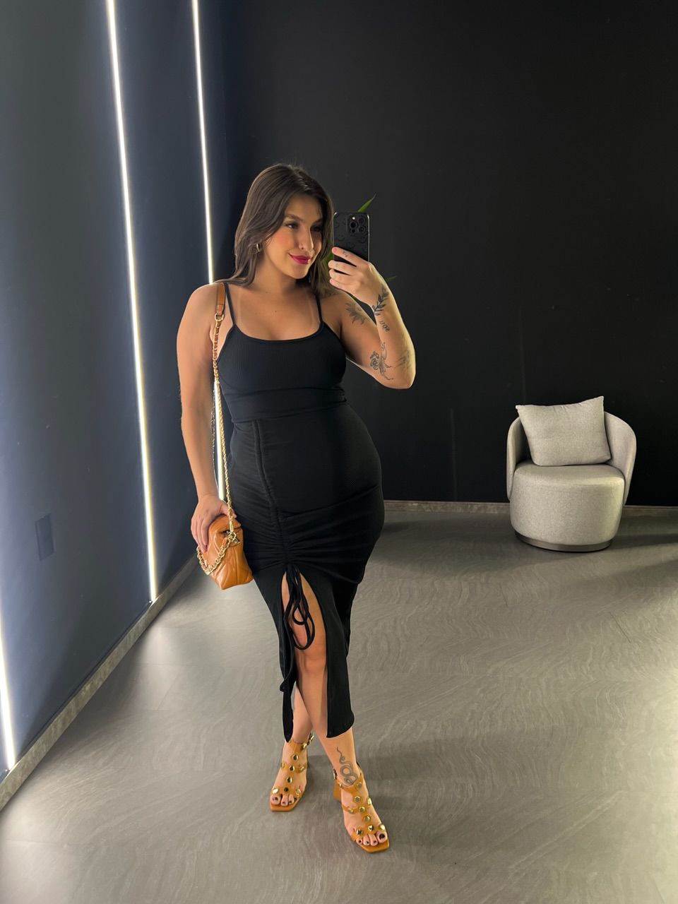 VESTIDO ALESSANDRA ALÇA PRETO