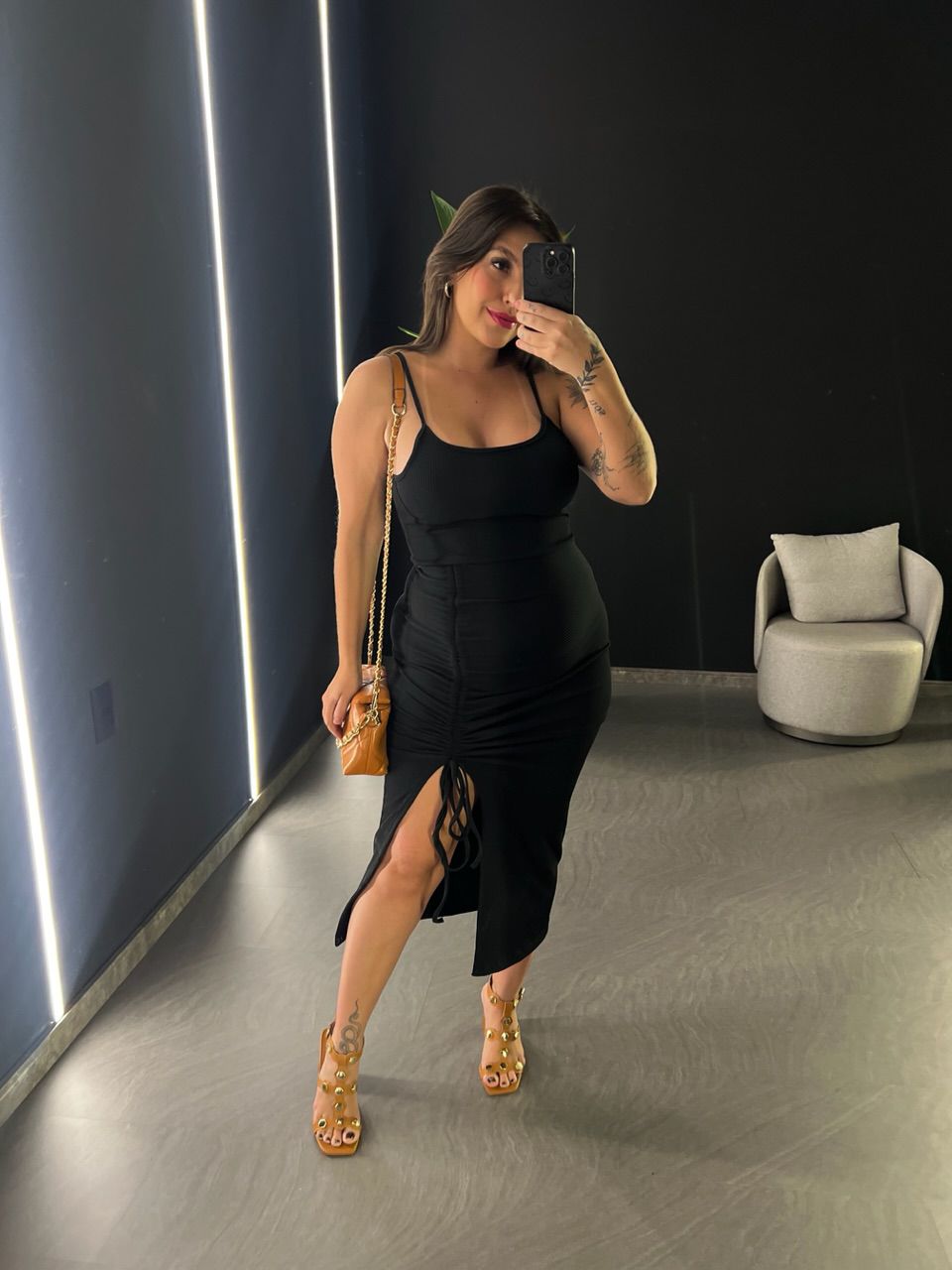 VESTIDO ALESSANDRA ALÇA PRETO