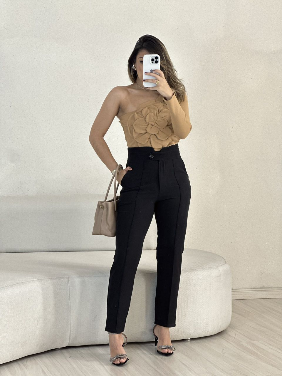 CROPPED FLOR NULA MANGA NUDE