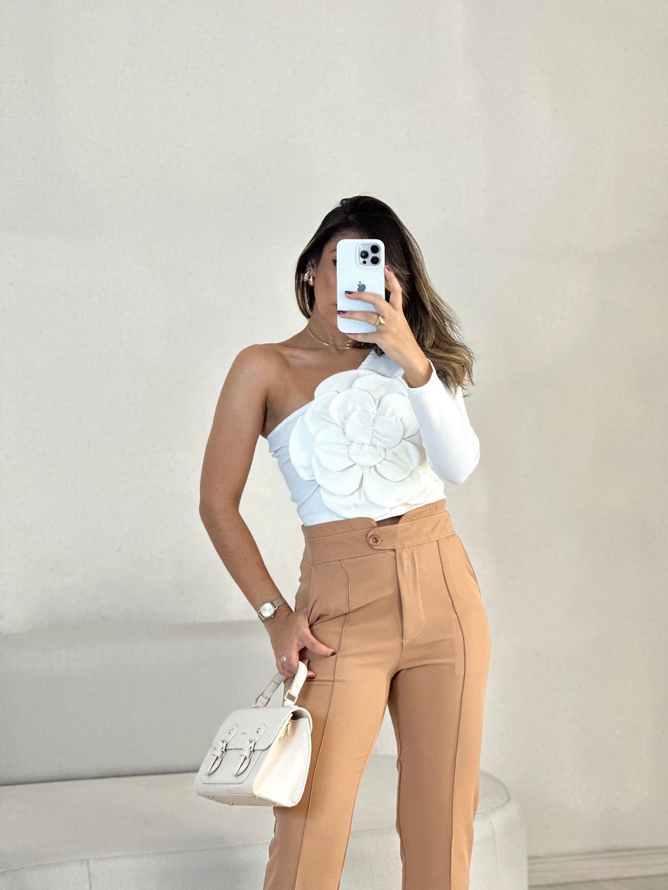 CROPPED FLOR NULA MANGA OFF