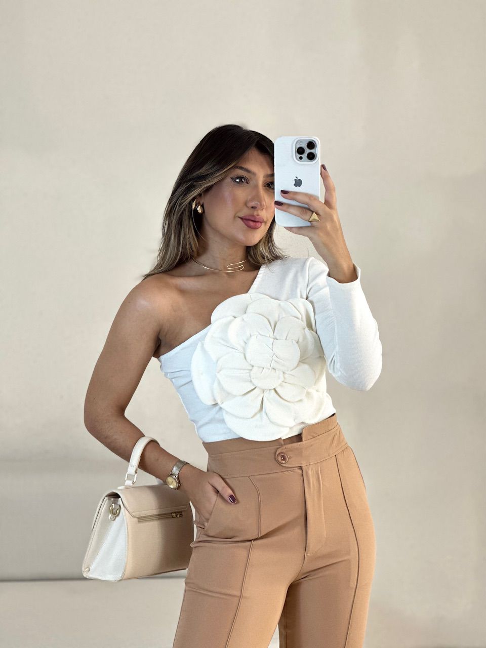 CROPPED FLOR NULA MANGA OFF - 0054240048 - CAROLLA FERRARO