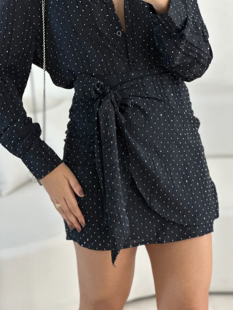 CONJUNTO MELINDA BRILHO PRETA