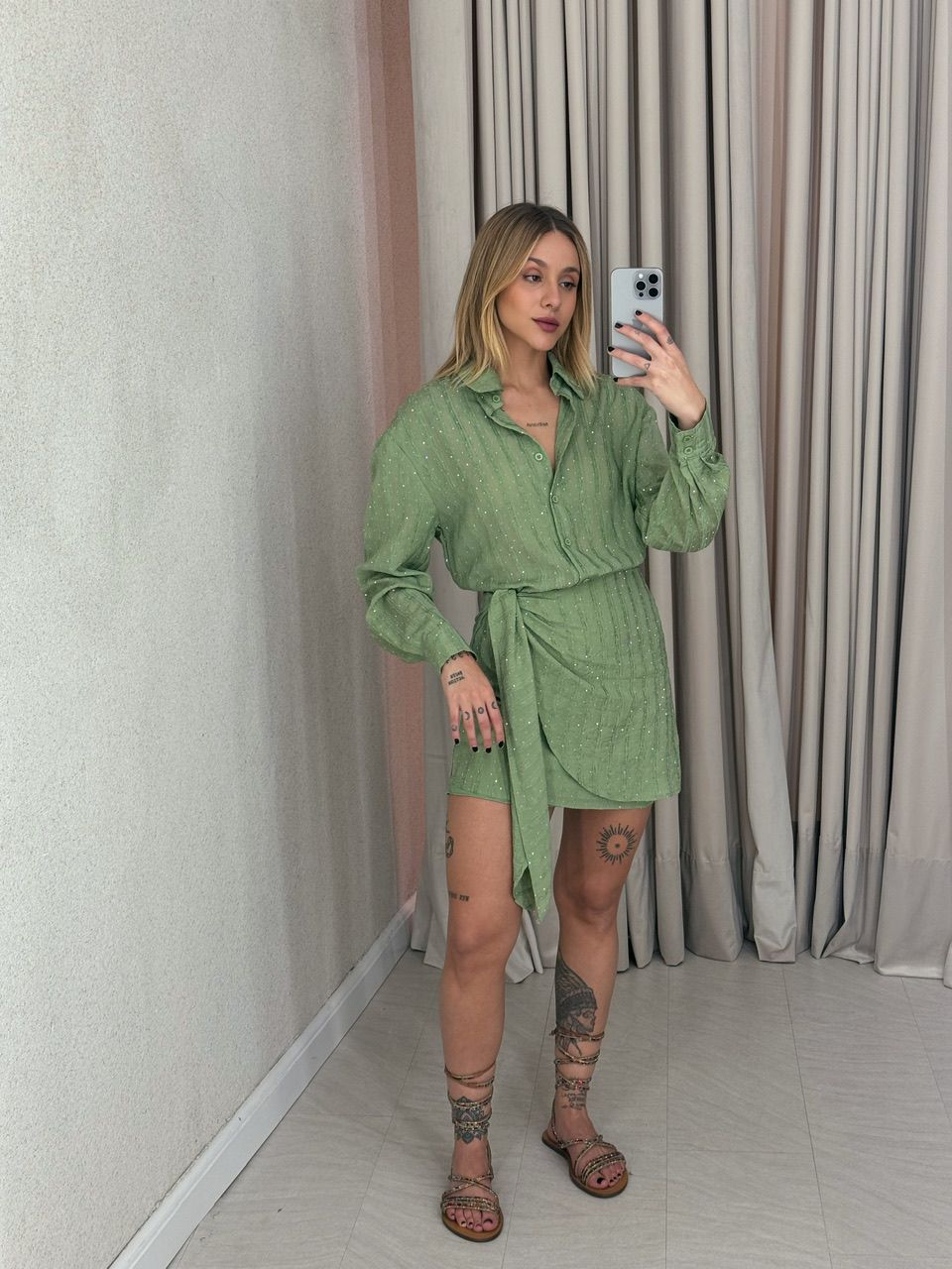 CONJUNTO MELINDA BRILHO VERDE