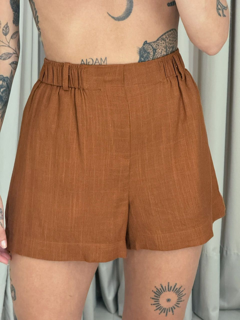 CONJUNTO KAUANY. Short Marrom