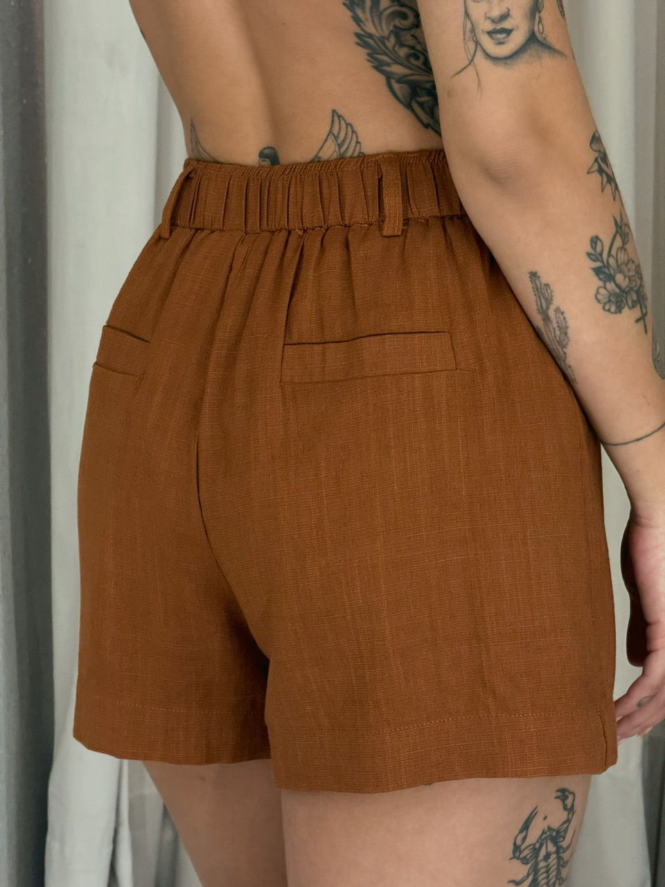 CONJUNTO KAUANY. Short Marrom