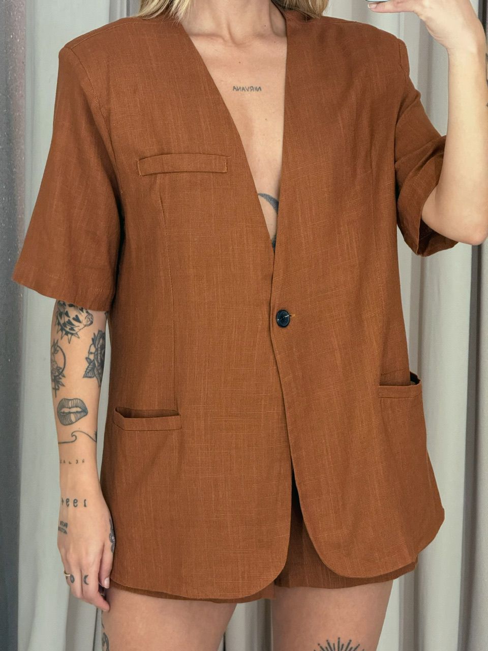 CONJUNTO KAUANY. Short Marrom