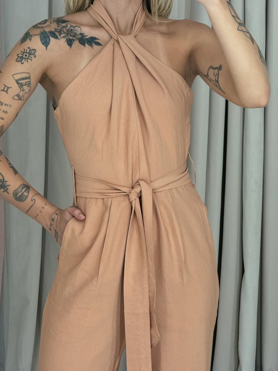 MACACÃO LUARA FAIXA Nude