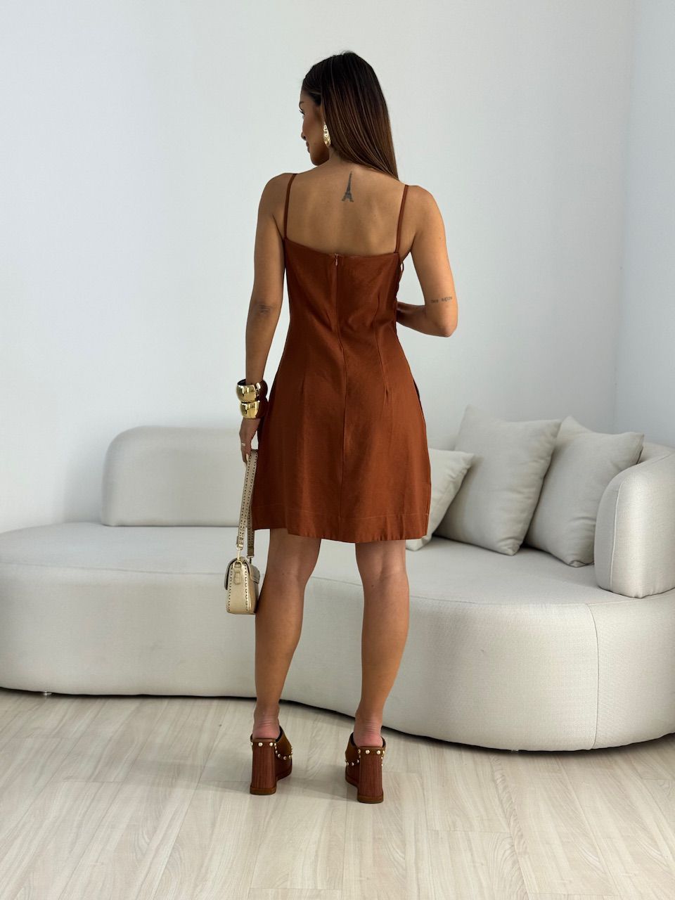 VESTIDO MELISSA BASIC MARROM