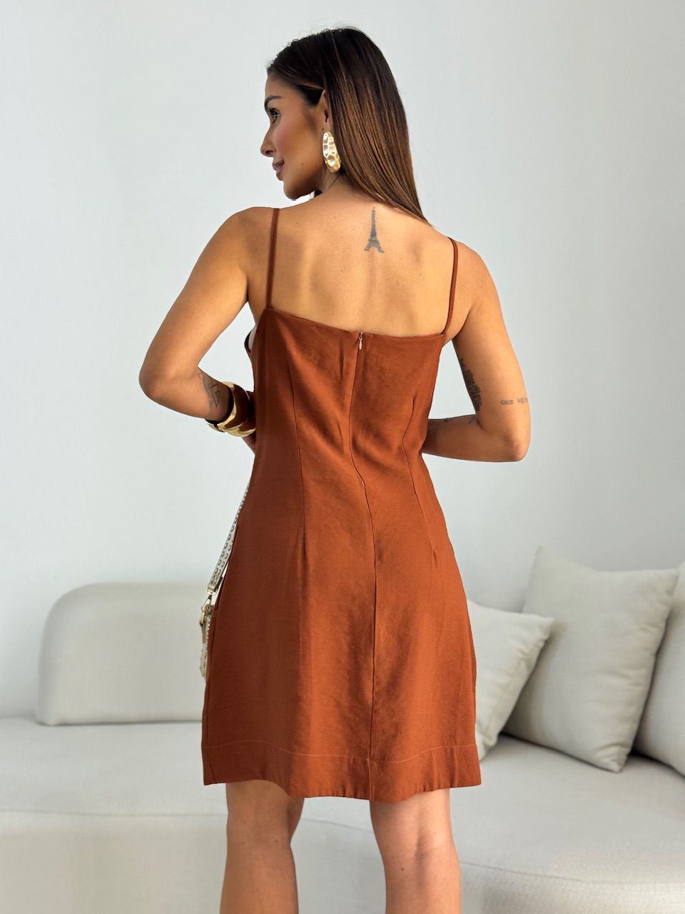 VESTIDO MELISSA BASIC MARROM
