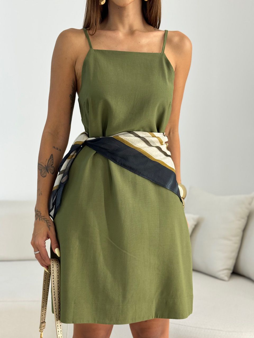VESTIDO MELISSA BASIC VERDE OLIVA