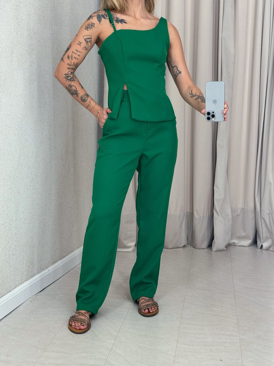 CONJUNTO SUZANA CALÇA VERDE