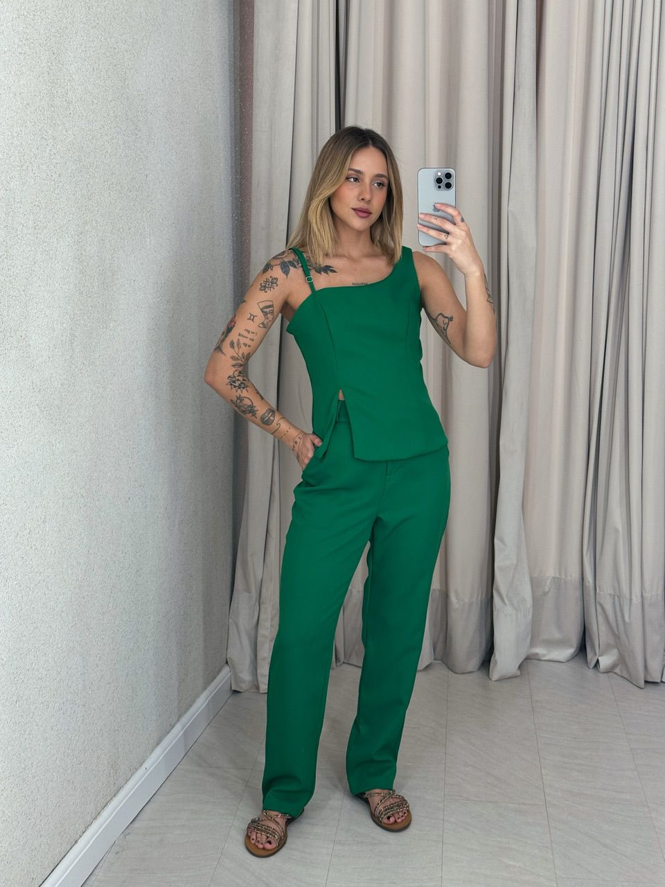 CONJUNTO SUZANA CALÇA VERDE