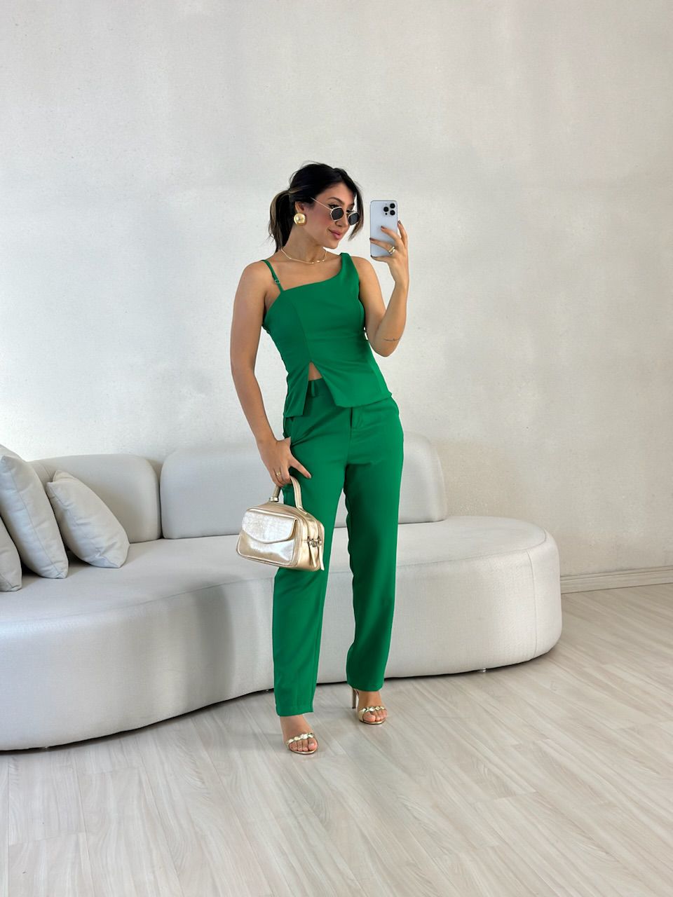 CONJUNTO SUZANA CALÇA VERDE - 0057430014 - CAROLLA FERRARO