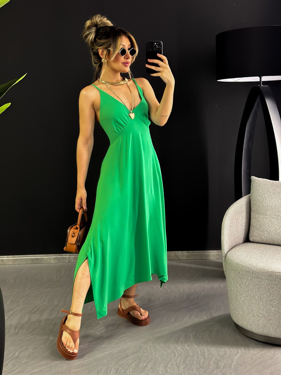 VESTIDO ANA CECÍLIA VERDE BANDEIRA