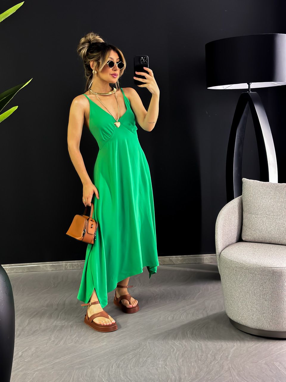 VESTIDO ANA CECÍLIA VERDE BANDEIRA