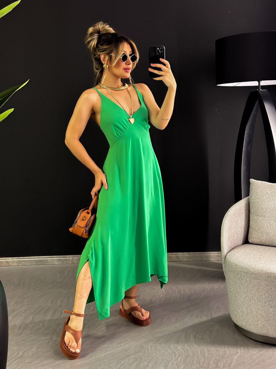 VESTIDO ANA CECÍLIA VERDE BANDEIRA