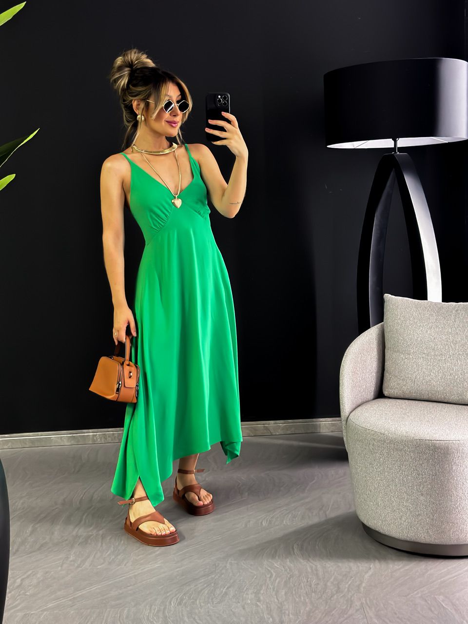 VESTIDO ANA CECÍLIA VERDE BANDEIRA