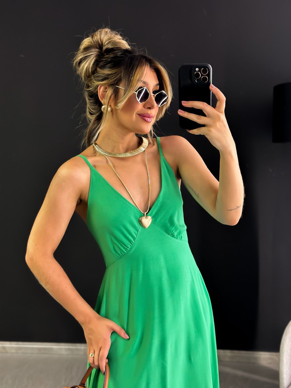 VESTIDO ANA CECÍLIA VERDE BANDEIRA