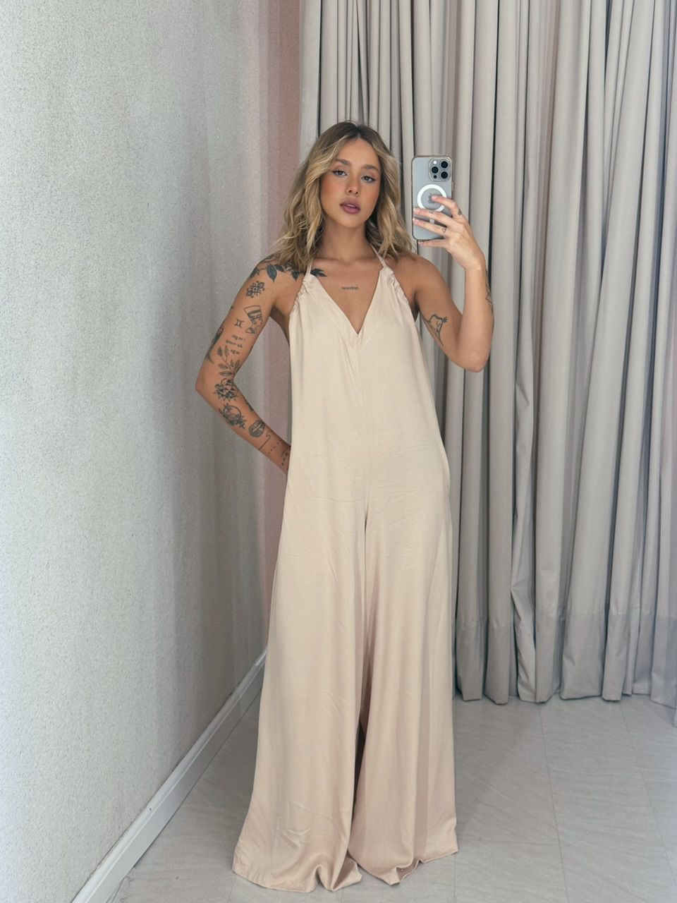 MACACÃO MIRIAM FRENTE ÚNICA NUDE