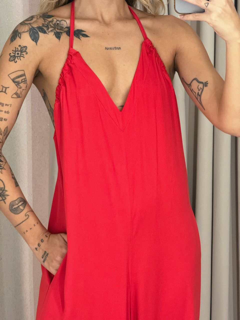 MACACÃO MIRIAM FRENTE ÚNICA VERMELHO