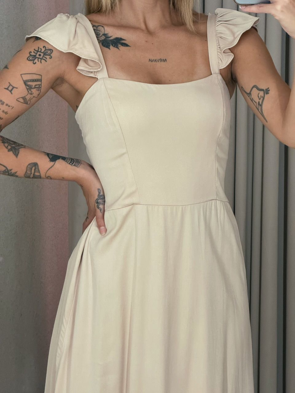 VESTIDO MARIA ALICE LASTEX NUDE