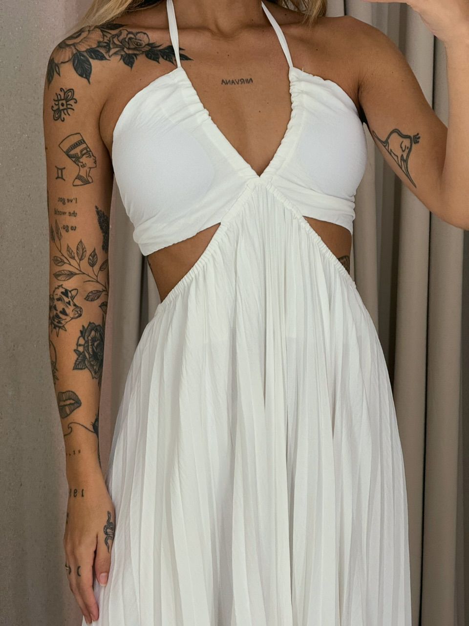 VESTIDO MADALENA PLISSADO off