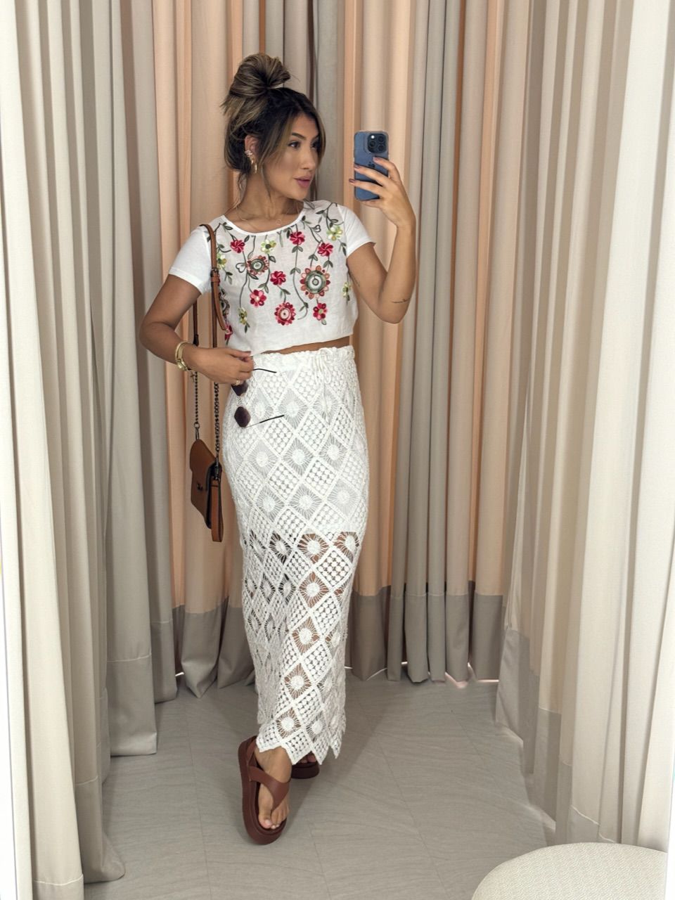SAIA LOLITA CROCHÊ OFF - 0047780048 - CAROLLA FERRARO