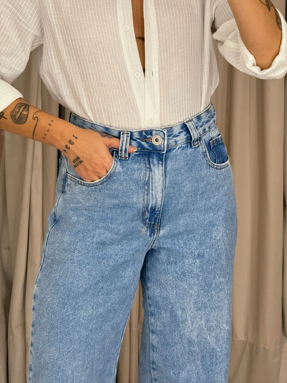 CALÇA OFÉLIA PANTALONA JEANS