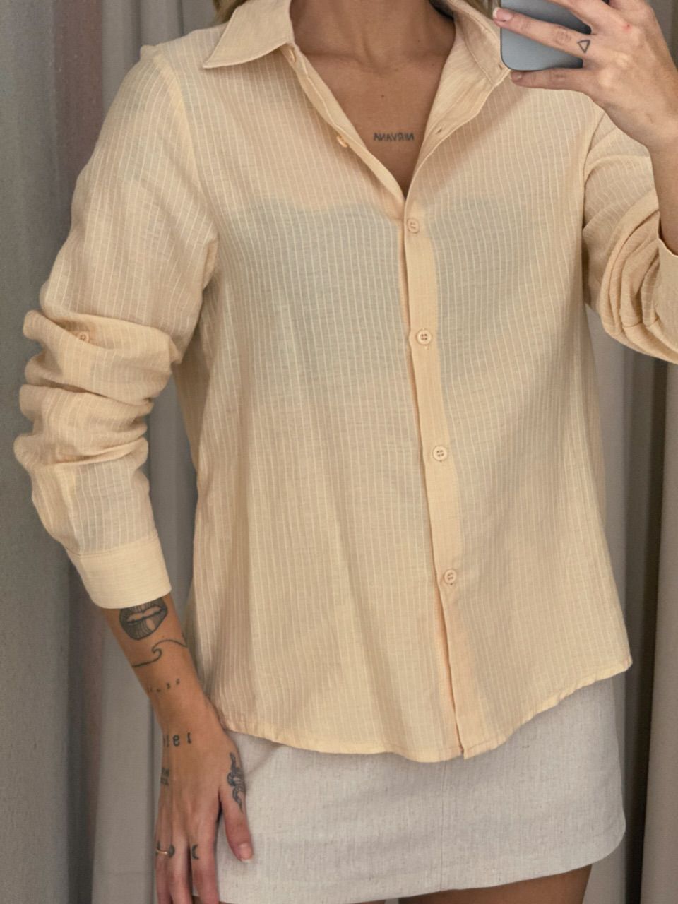 CAMISA ELIZABETH LISA AREIA