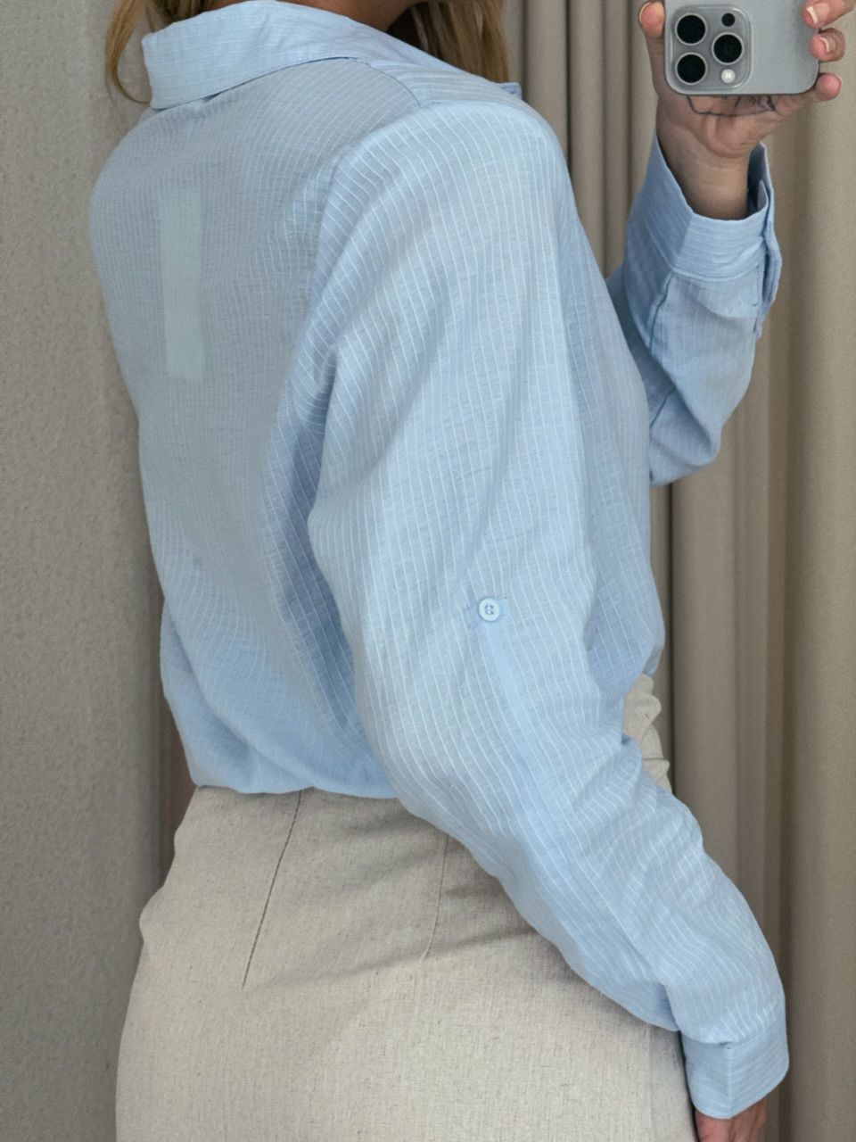 CAMISA ELIZABETH LISA AZUL CLARO