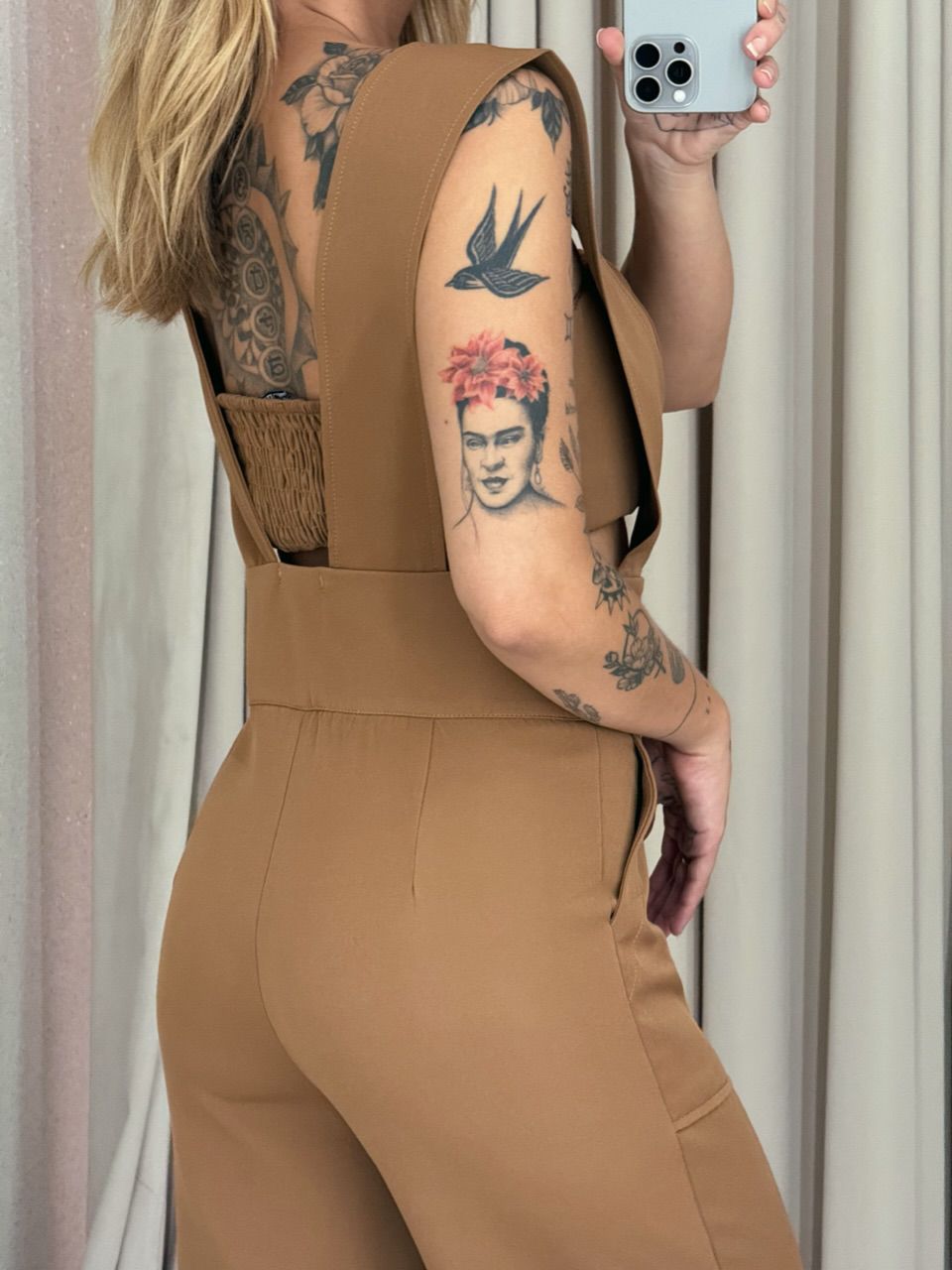JARDINEIRA TATIANA TOP MARROM
