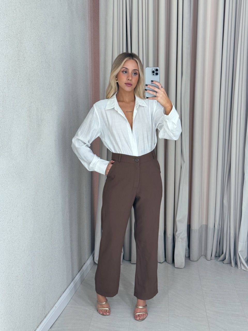 CALÇA LUARA BASIC Marrom
