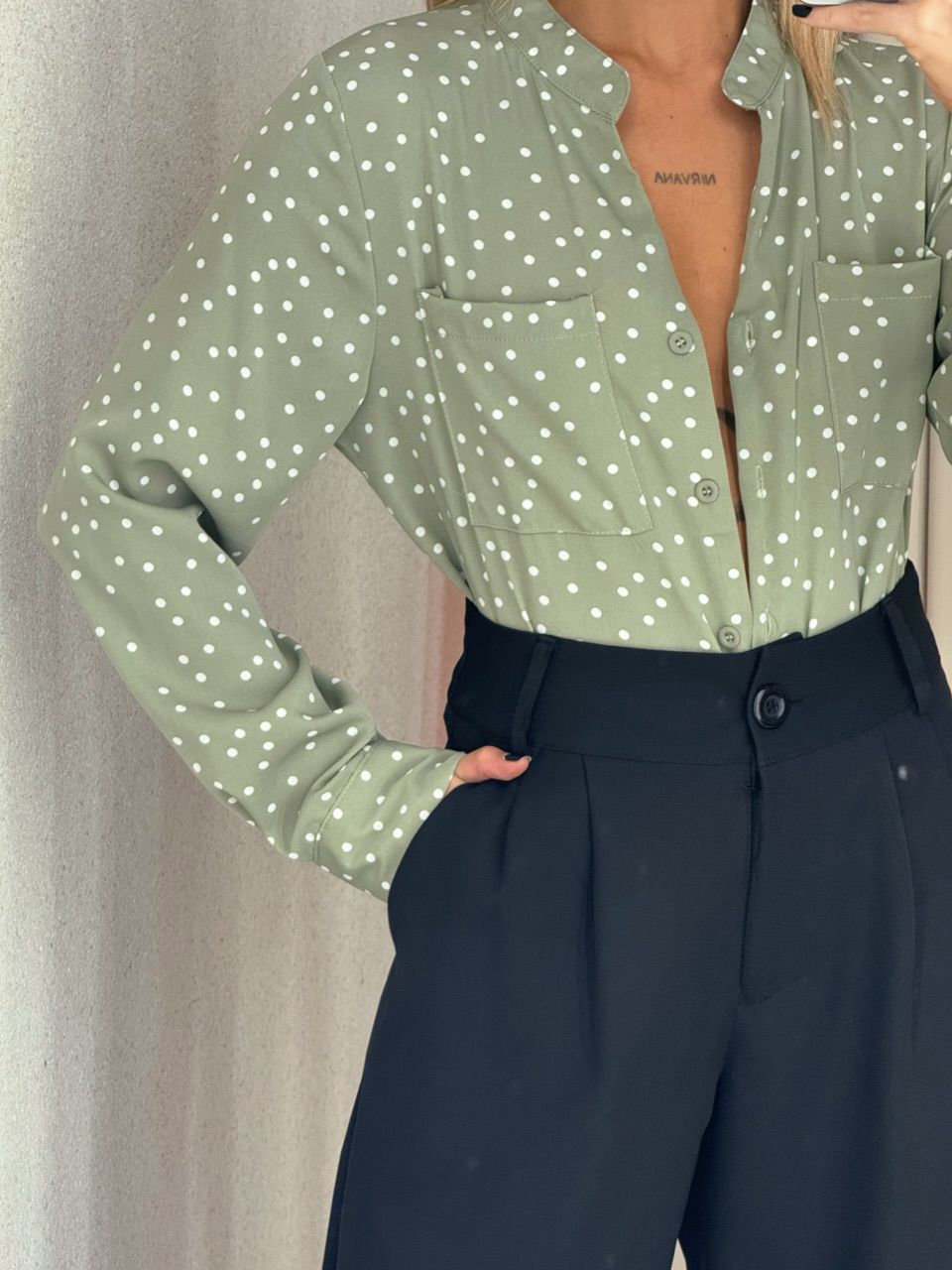 CAMISA NEUSA POÁ VERDE