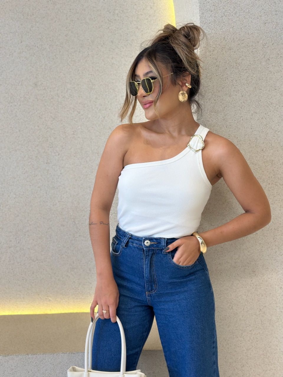 BLUSA OLIVIA NULA MANGA OFF - 0062270048 - CAROLLA FERRARO