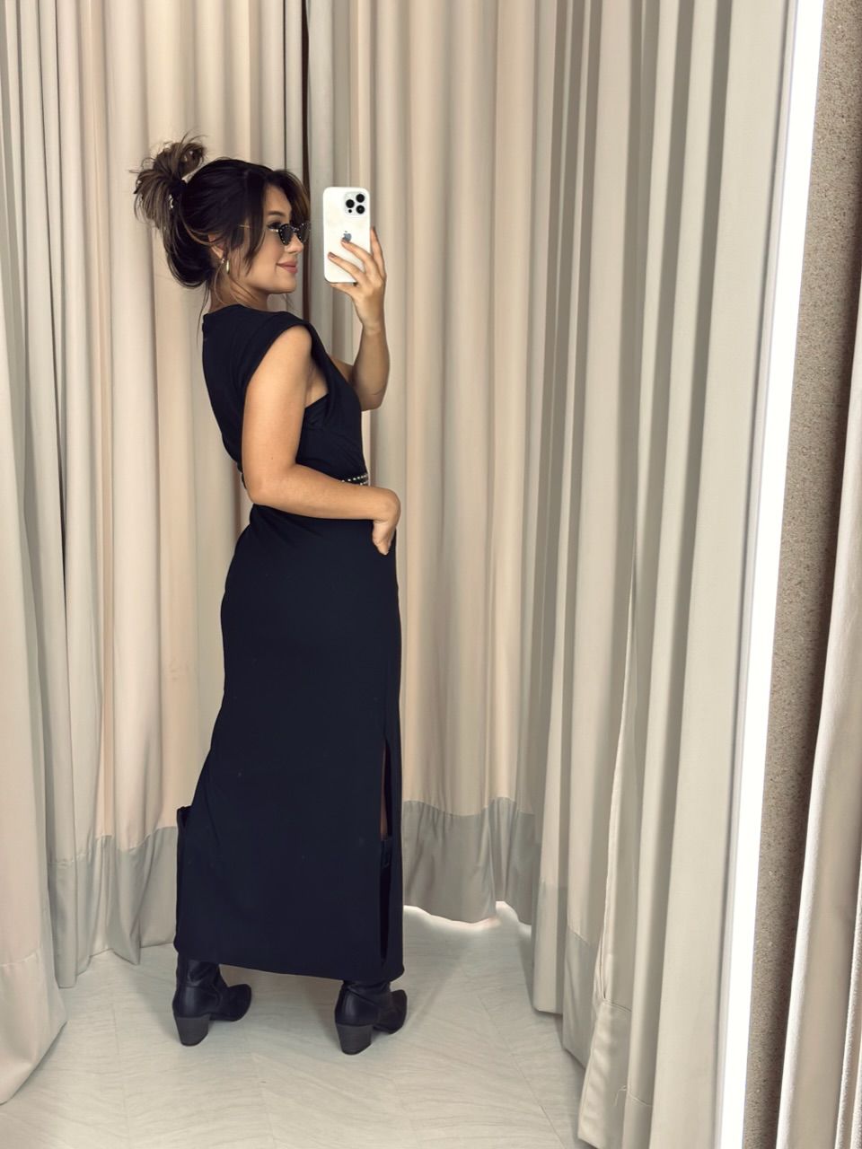 VESTIDO vivi muscle canelado preto