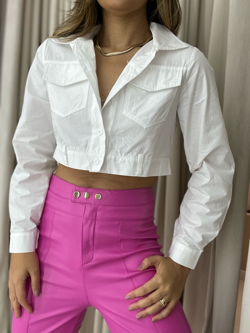 CAMISA CROPPED ANA OFF