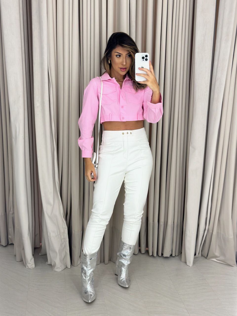 CAMISA CROPPED ANA ROSA