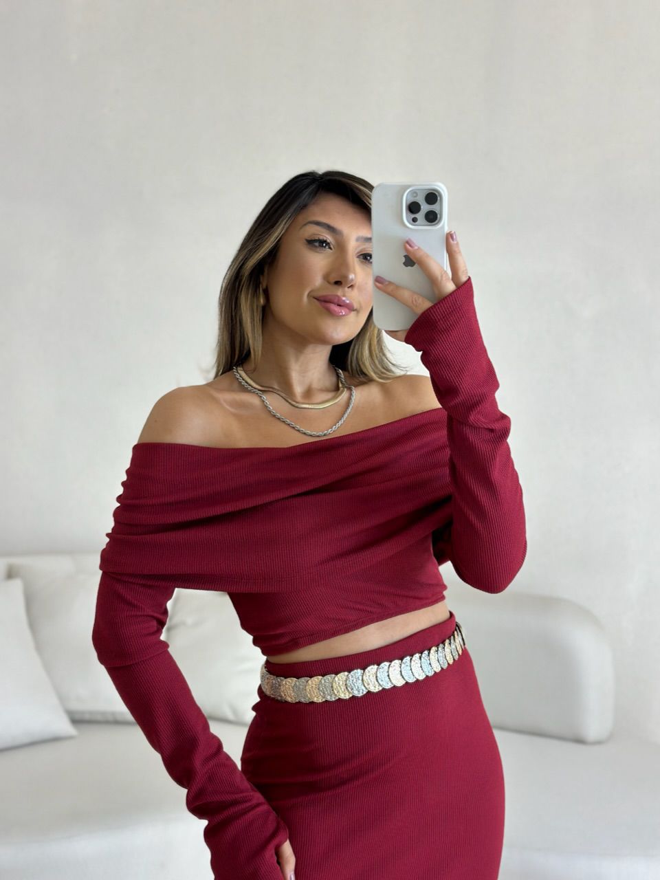 CONJUNTO ELIANA ANARRUGA CHERRY RED